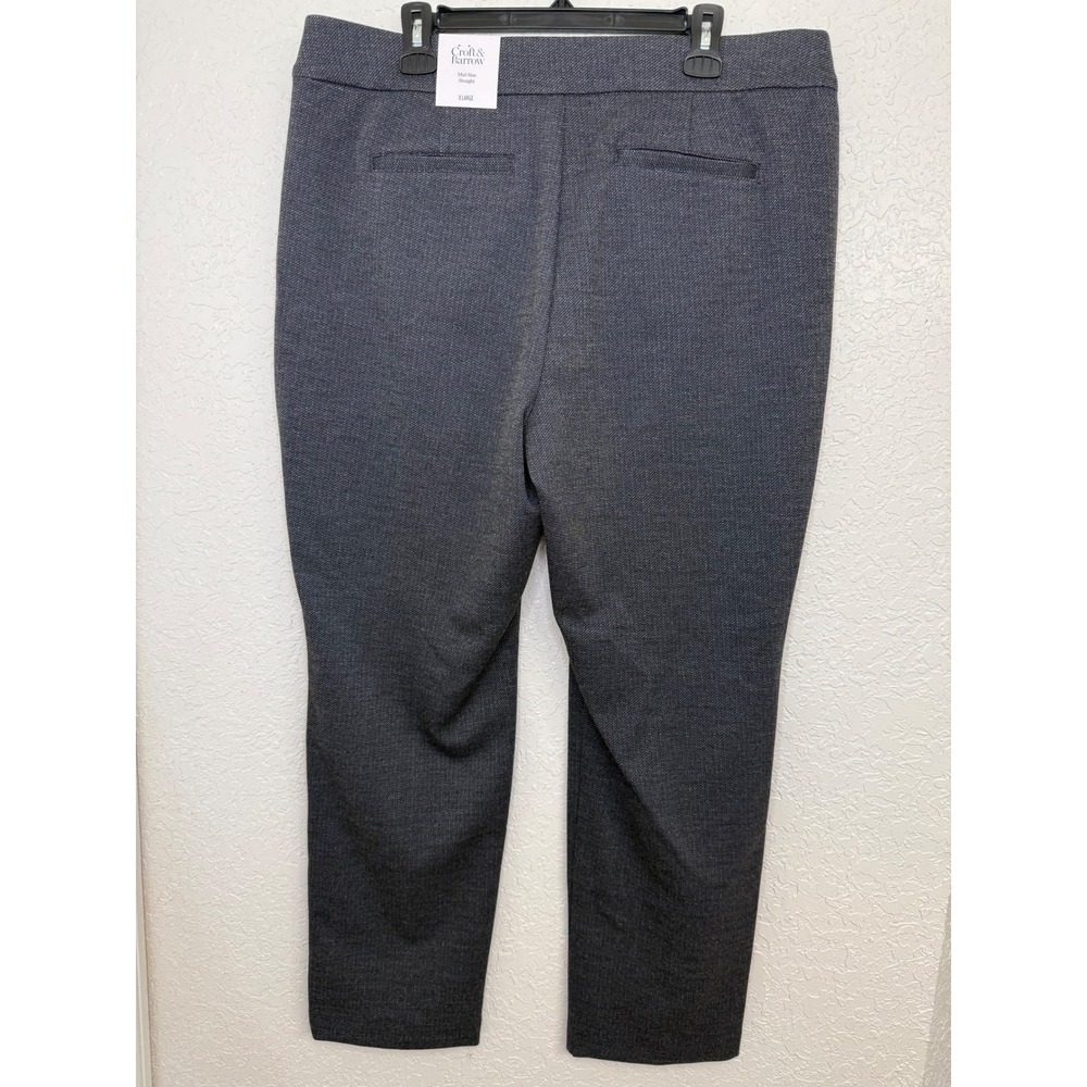 Croft & Barrow Womens Mid Rise Straight Leg Pants Charcoal Gray XL New With Tags - Picture 2 of 7